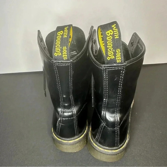 Dr. Martens Women’s 8 Black Leather Zip Ankle Lace Up Boots - Picture 6 of 13